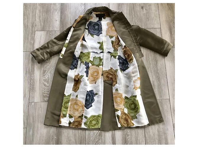 Louis Vuitton CHAQUETA GABARDINA BURBERRY MUJER KAKI 100% seda T38 - vista 2