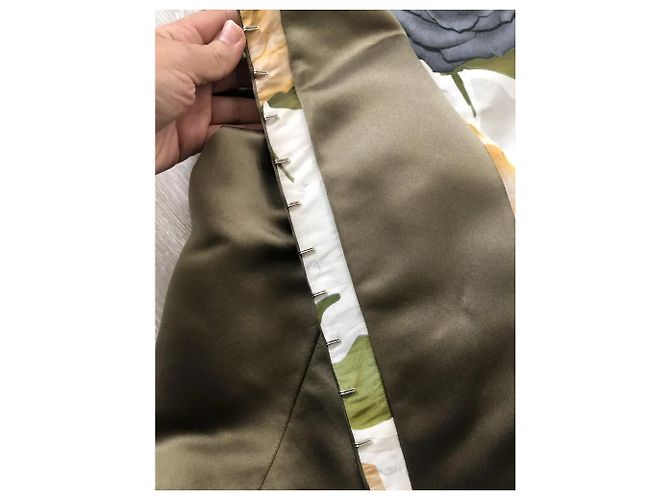Louis Vuitton CHAQUETA GABARDINA BURBERRY MUJER KAKI 100% seda T38 - vista 4