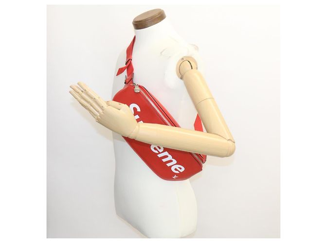LOUIS VUITTON x Supreme Epi Marsupio Body Bag Rosso M53418 LV Auth knn057 - vista 13