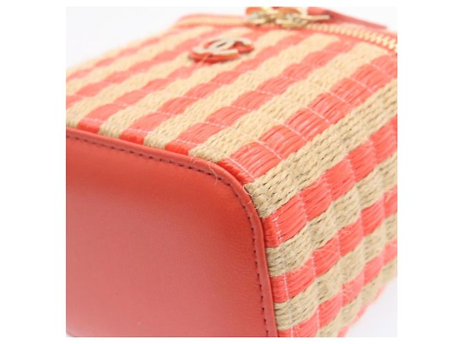 Borsa a tracolla con catena Vanity CHANEL rosa canapa CC Auth knn023 - vista 14