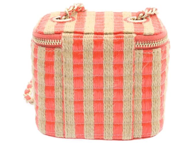 Borsa a tracolla con catena Vanity CHANEL rosa canapa CC Auth knn023 - vista 2