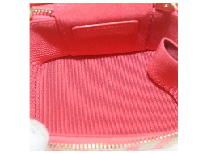 Borsa a tracolla con catena Vanity CHANEL rosa canapa CC Auth knn023 - vista 35