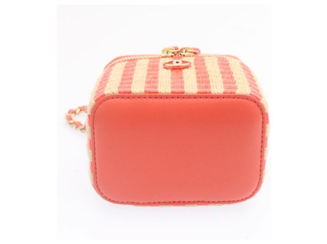 Borsa a tracolla con catena Vanity CHANEL rosa canapa CC Auth knn023 - vista 6