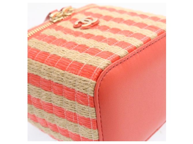 Borsa a tracolla con catena Vanity CHANEL rosa canapa CC Auth knn023 - vista 7