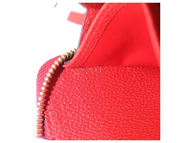 LOUIS VUITTON Monogram Empreinte Zippy Geldbörse Rot M60017 LV Auth knn040 - Ansicht 11