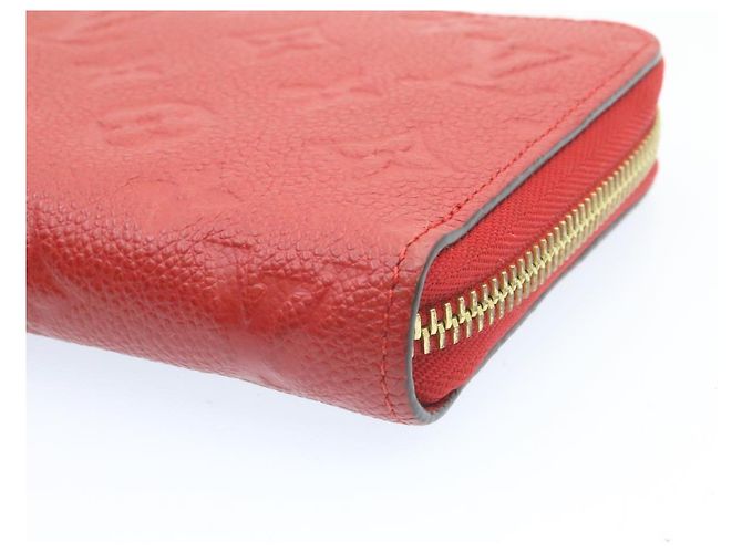 LOUIS VUITTON Monogram Empreinte Zippy Geldbörse Rot M60017 LV Auth knn040 - Ansicht 13
