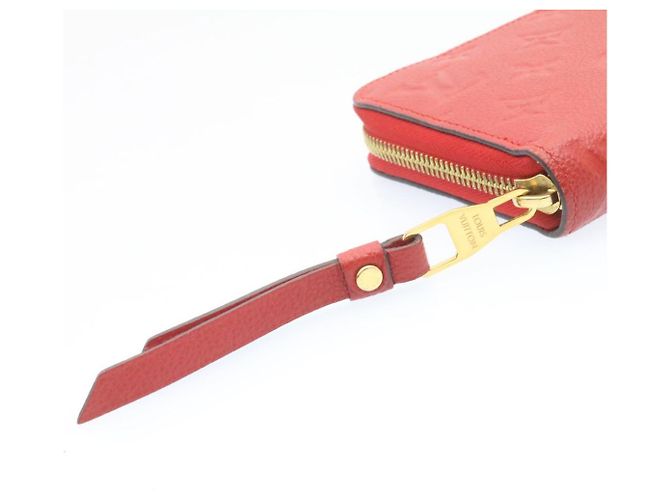 LOUIS VUITTON Monogram Empreinte Zippy Geldbörse Rot M60017 LV Auth knn040 - Ansicht 14
