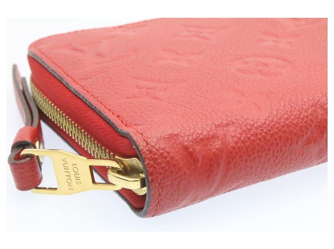 LOUIS VUITTON Monogram Empreinte Zippy Geldbörse Rot M60017 LV Auth knn040 - Ansicht 15