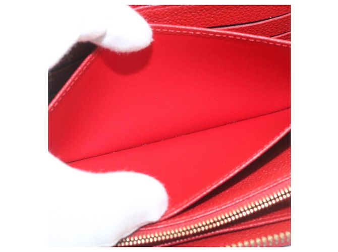 LOUIS VUITTON Monogram Empreinte Zippy Geldbörse Rot M60017 LV Auth knn040 - Ansicht 19
