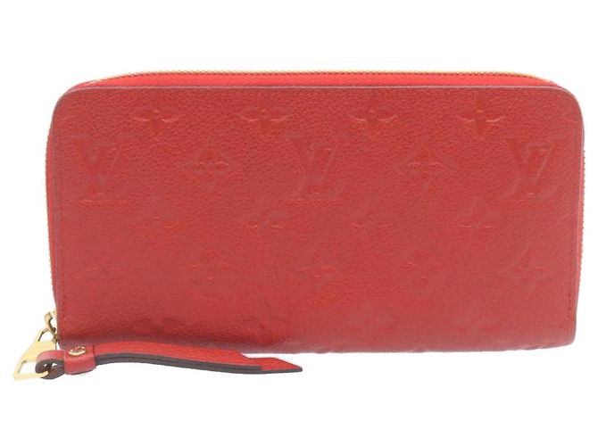 LOUIS VUITTON Monogram Empreinte Zippy Geldbörse Rot M60017 LV Auth knn040 - Ansicht 2