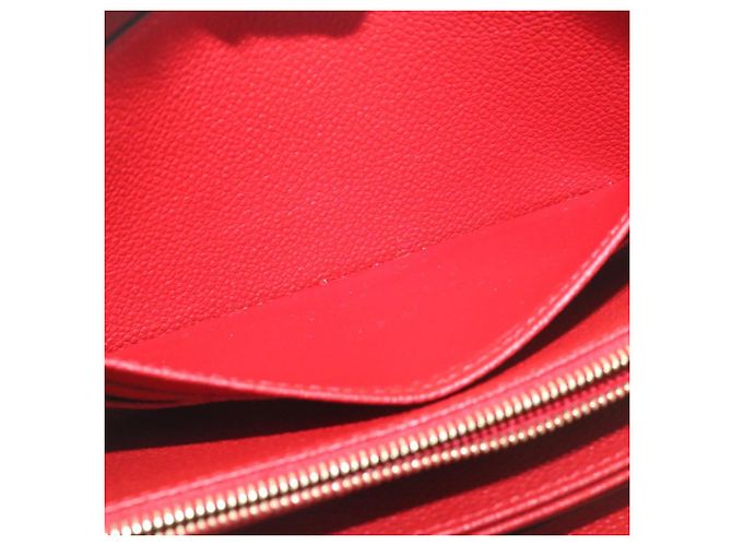 LOUIS VUITTON Monogram Empreinte Zippy Geldbörse Rot M60017 LV Auth knn040 - Ansicht 20