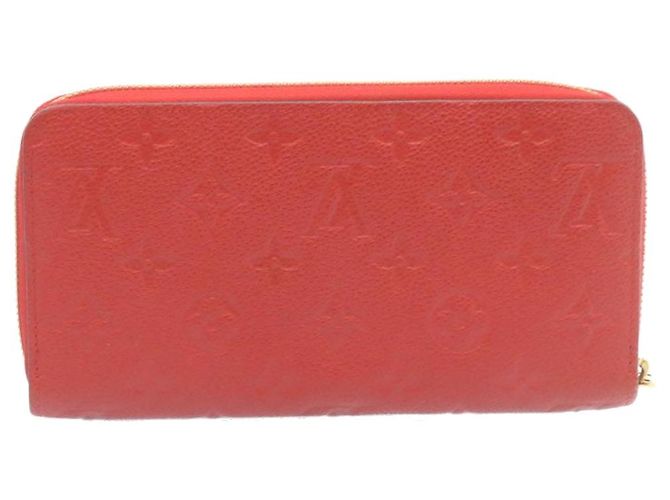 LOUIS VUITTON Monogram Empreinte Zippy Geldbörse Rot M60017 LV Auth knn040 - Ansicht 3
