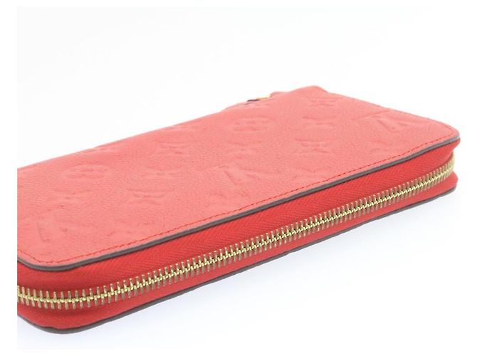 LOUIS VUITTON Monogram Empreinte Zippy Geldbörse Rot M60017 LV Auth knn040 - Ansicht 4