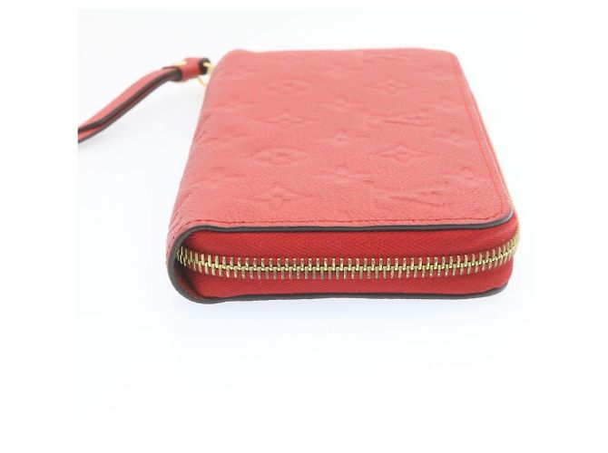 LOUIS VUITTON Monogram Empreinte Zippy Geldbörse Rot M60017 LV Auth knn040 - Ansicht 5