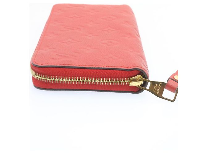 LOUIS VUITTON Monogram Empreinte Zippy Geldbörse Rot M60017 LV Auth knn040 - Ansicht 6