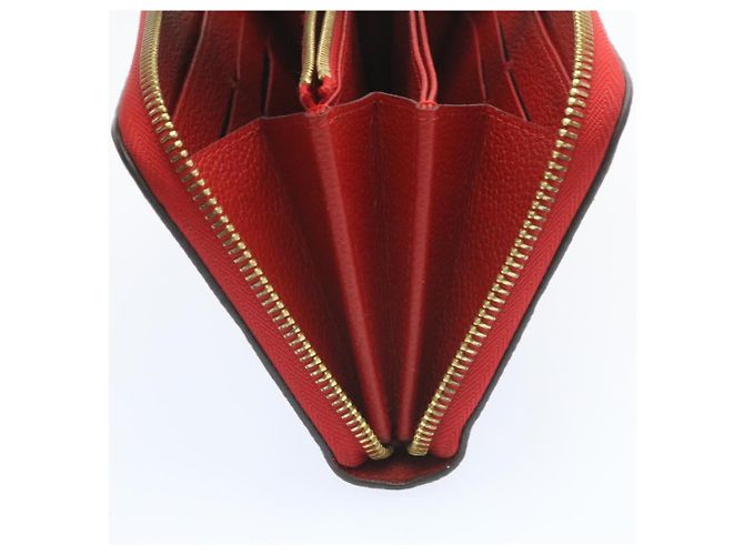 LOUIS VUITTON Monogram Empreinte Zippy Geldbörse Rot M60017 LV Auth knn040 - Ansicht 8