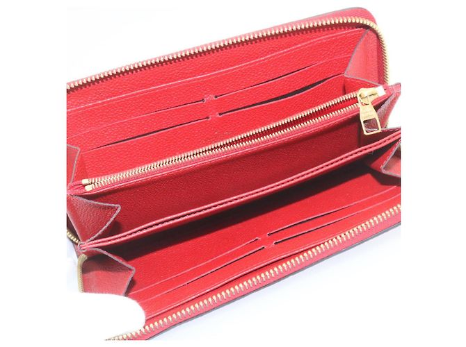 LOUIS VUITTON Monogram Empreinte Zippy Geldbörse Rot M60017 LV Auth knn040 - Ansicht 9