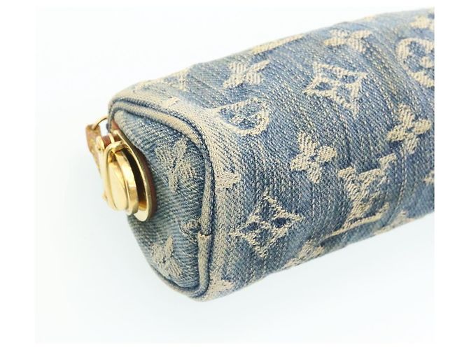 LOUIS VUITTON Monogram Denim Trousse Speedy Pochette Bleu M95082 LV Auth yk3442 - vue 14