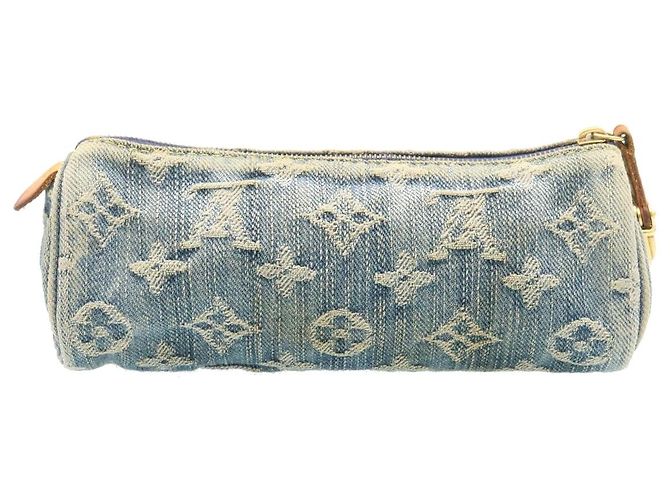 LOUIS VUITTON Monogram Denim Trousse Speedy Pochette Bleu M95082 LV Auth yk3442 - vue 2