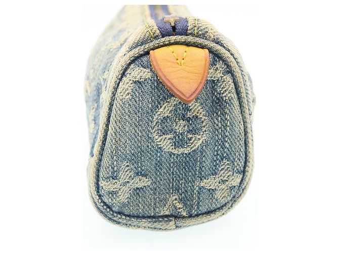 LOUIS VUITTON Monogram Denim Trousse Speedy Pochette Bleu M95082 LV Auth yk3442 - vue 3