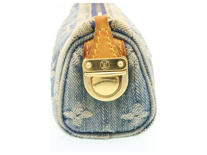 LOUIS VUITTON Monogram Denim Trousse Speedy Pochette Bleu M95082 LV Auth yk3442 - vue 4