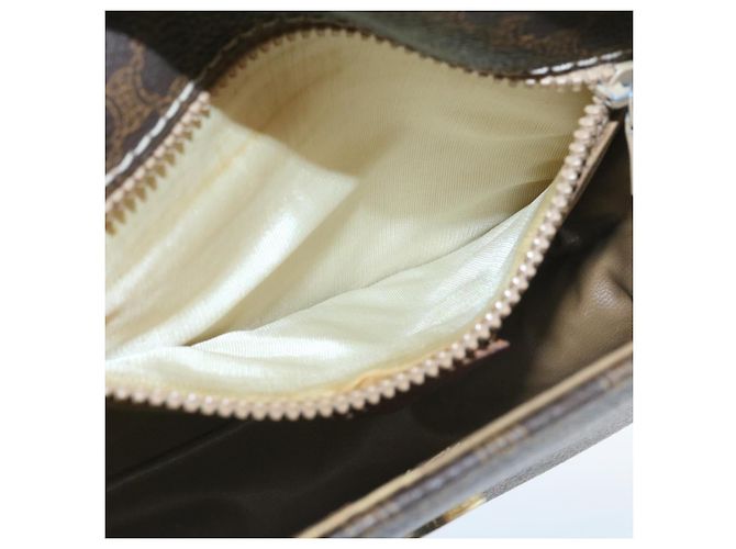 Céline CELINE Borsa a tracolla in tela macadam a tracolla marrone Auth 27188 - vista 11