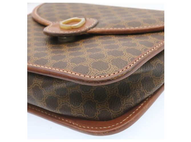 Céline CELINE Borsa a tracolla in tela macadam a tracolla marrone Auth 27188 - vista 14