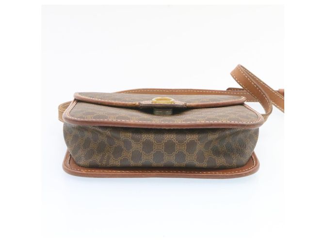 Céline CELINE Borsa a tracolla in tela macadam a tracolla marrone Auth 27188 - vista 5