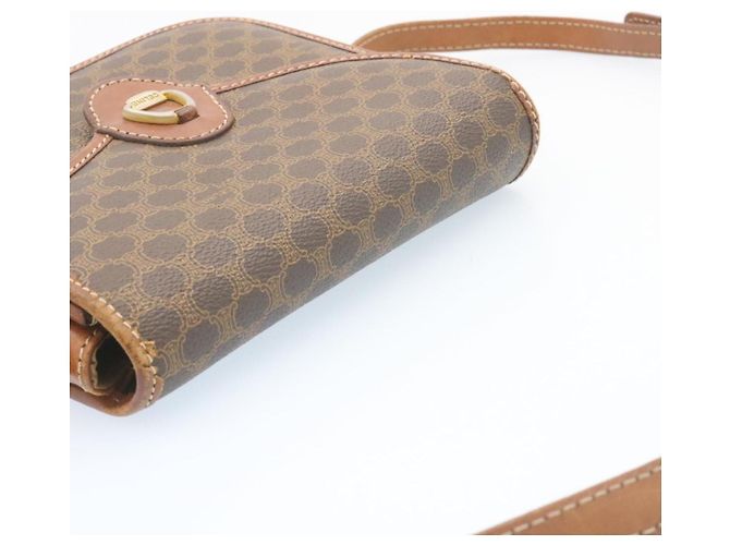 Céline CELINE Borsa a tracolla in tela macadam a tracolla marrone Auth 27188 - vista 6
