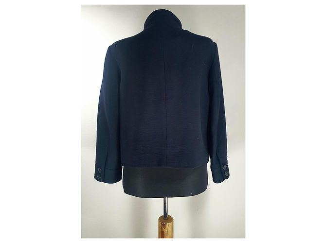 Giacca Bogner Blu Navy Cotone Lana - vista 3