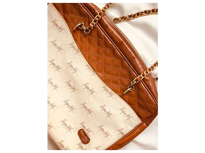 Borsa a mano Jacques Fath in pelle marrone - vista 2