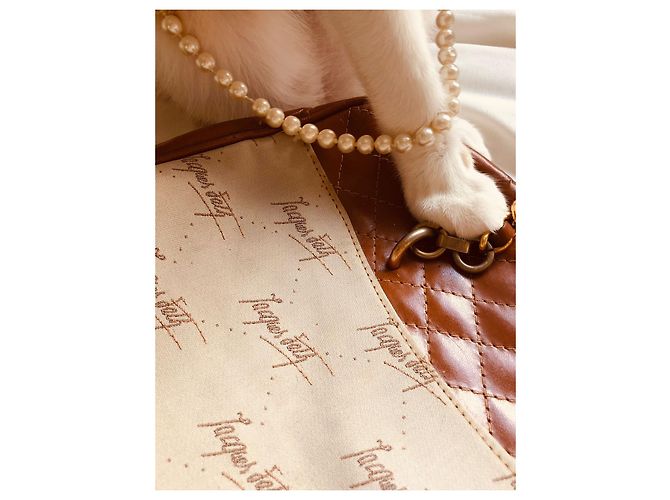 Borsa a mano Jacques Fath in pelle marrone - vista 4
