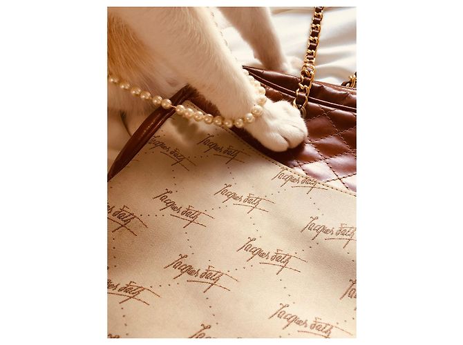 Borsa a mano Jacques Fath in pelle marrone - vista 5