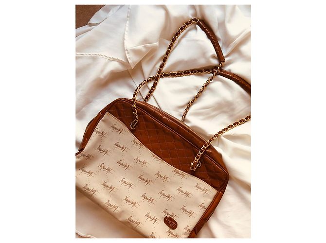 Borsa a mano Jacques Fath in pelle marrone - vista 9