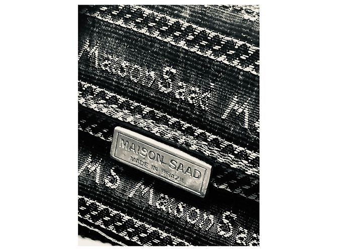 Autre Marque Maison Saad Handtasche aus Lackleder braun und schwarz - Ansicht 8