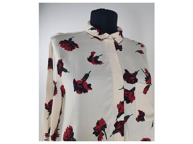 Ganni Top Camisa Jones Crepe Viscosa - vista 3
