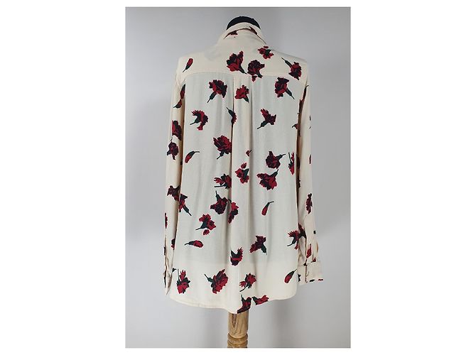Ganni Top Camisa Jones Crepe Viscosa - vista 4
