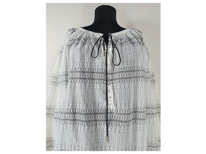 Autre Marque Blusa Túnica Hunky Dory Blanca de Algodón Transparente Blanco Multicolor - vista 2