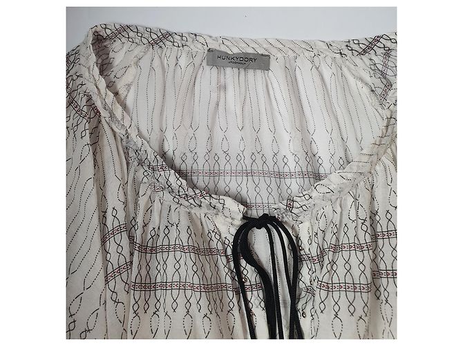 Autre Marque Blusa Túnica Hunky Dory Blanca de Algodón Transparente Blanco Multicolor - vista 5