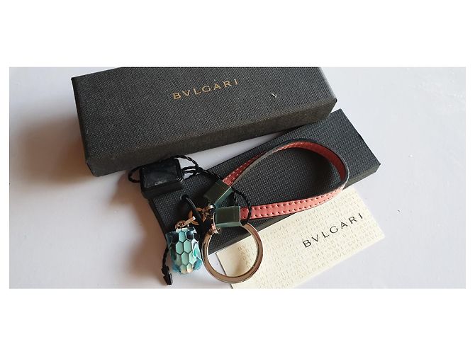 Portachiavi Bulgari in pelle e metallo Multicolore - vista 2