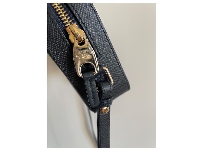 Smythson Sac photo au Panama Bleu Marine - vue 10