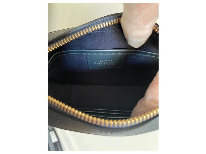 Smythson Sac photo au Panama Bleu Marine - vue 11