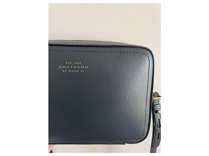 Smythson Sac photo au Panama Bleu Marine - vue 2