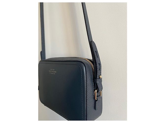 Smythson Sac photo au Panama Bleu Marine - vue 3