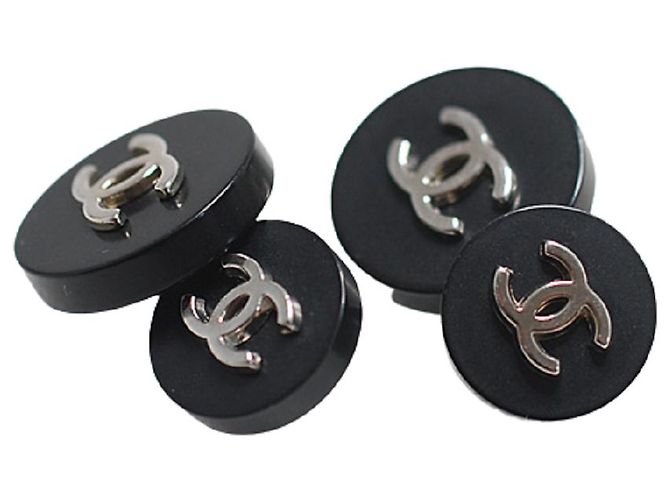 [Usato] Chanel CHANEL Coco Mark Gemelli Rotondi Colore Nero x Argento - vista 2