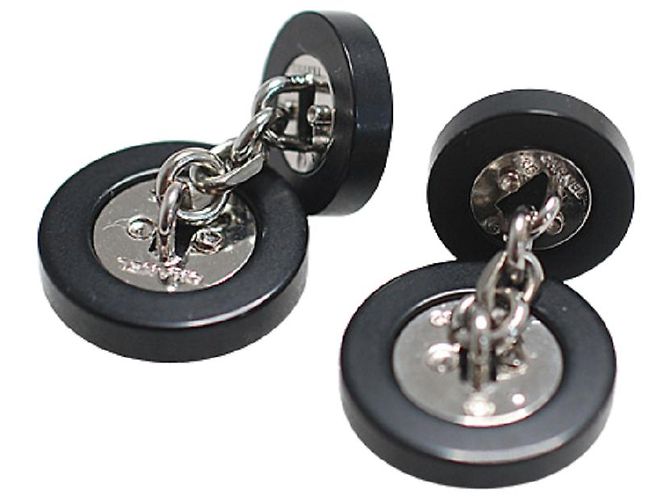 [Usato] Chanel CHANEL Coco Mark Gemelli Rotondi Colore Nero x Argento - vista 3