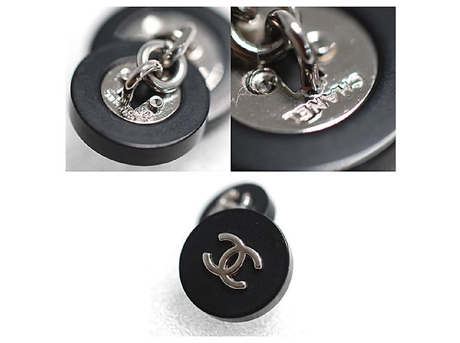 [Usato] Chanel CHANEL Coco Mark Gemelli Rotondi Colore Nero x Argento - vista 4