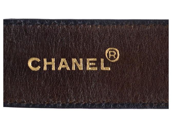 [Gebraucht] CHANEL Gürtel Eidechse Dunkelbraun Coco Mark Vintage Notation Größe 85/34 [echte Garantie] - Ansicht 7