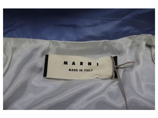 Abrigo con capucha Marni de poliéster azul - vista 6