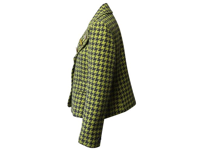 Iceberg Hahnentritt-Blazer aus grüner Baumwolle - Ansicht 2